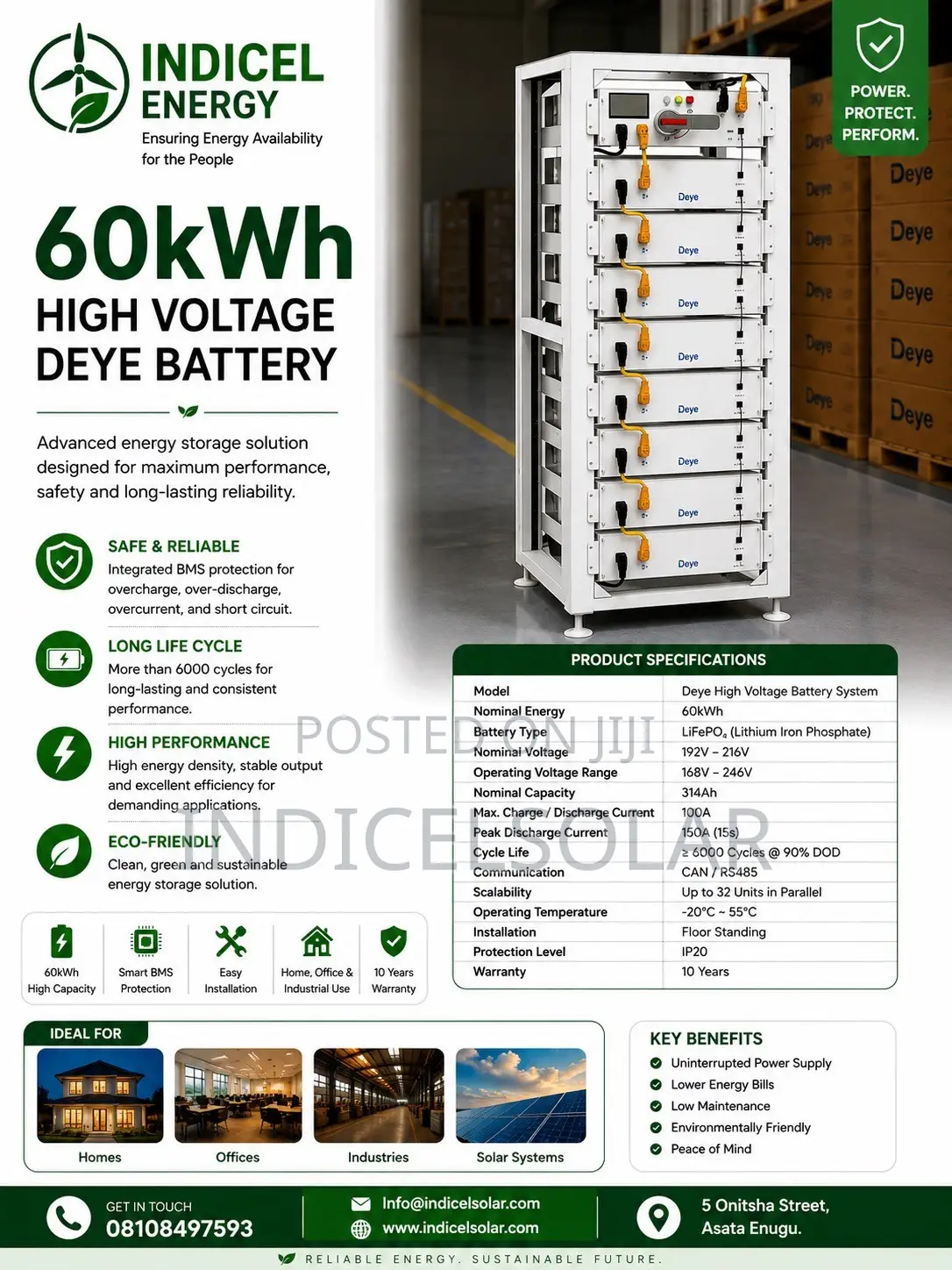 High Voltage Lithium Battery BOS-G 5.12kwh/60KWh