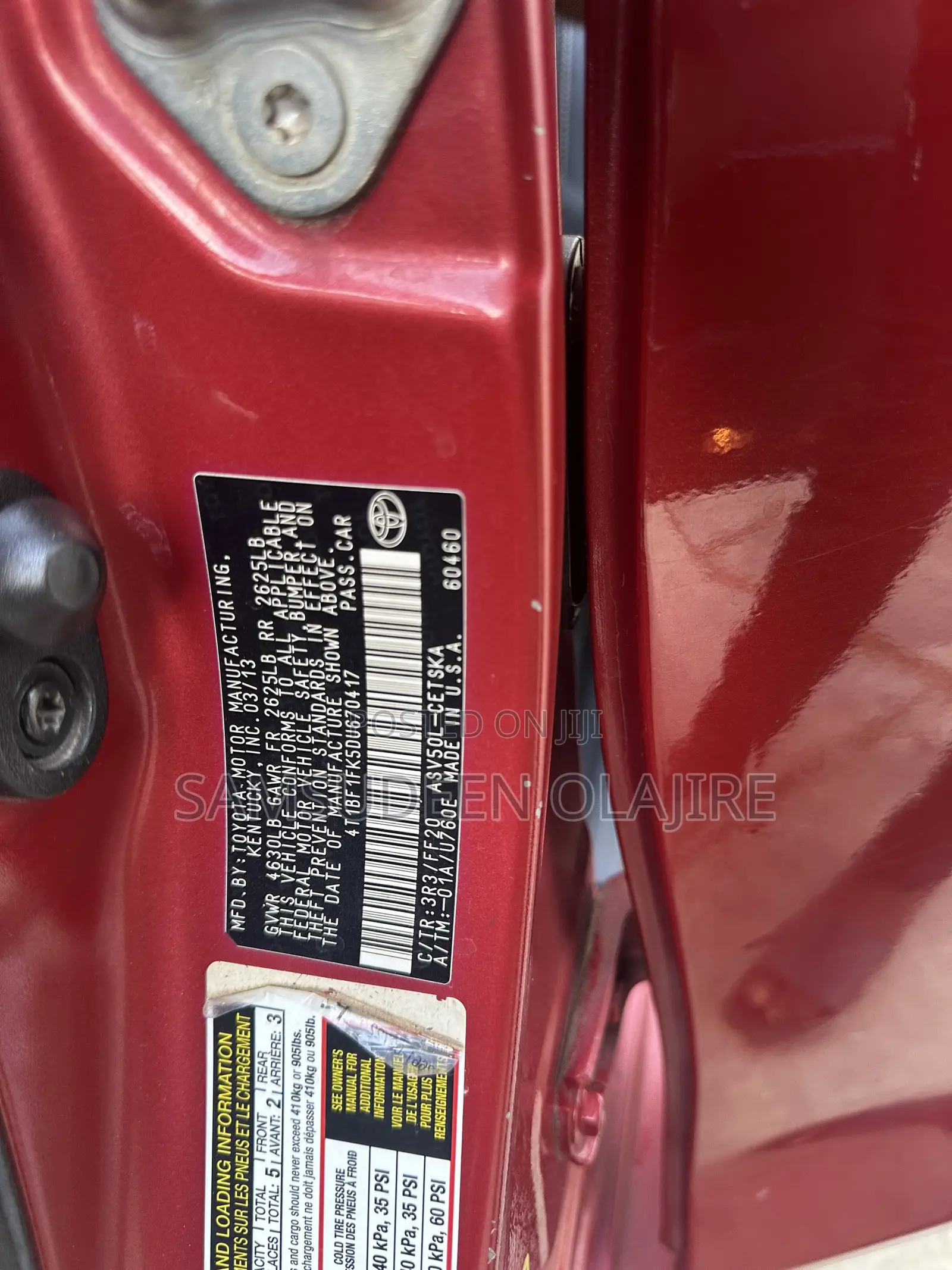 Toyota Camry SE 4dr Sedan (2.5L 4cyl 6A) 2013 Red