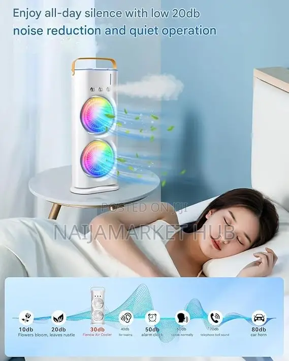 4000mAh Double Ended Cooling , Mist Spray Fan ,Humidifer With Remote