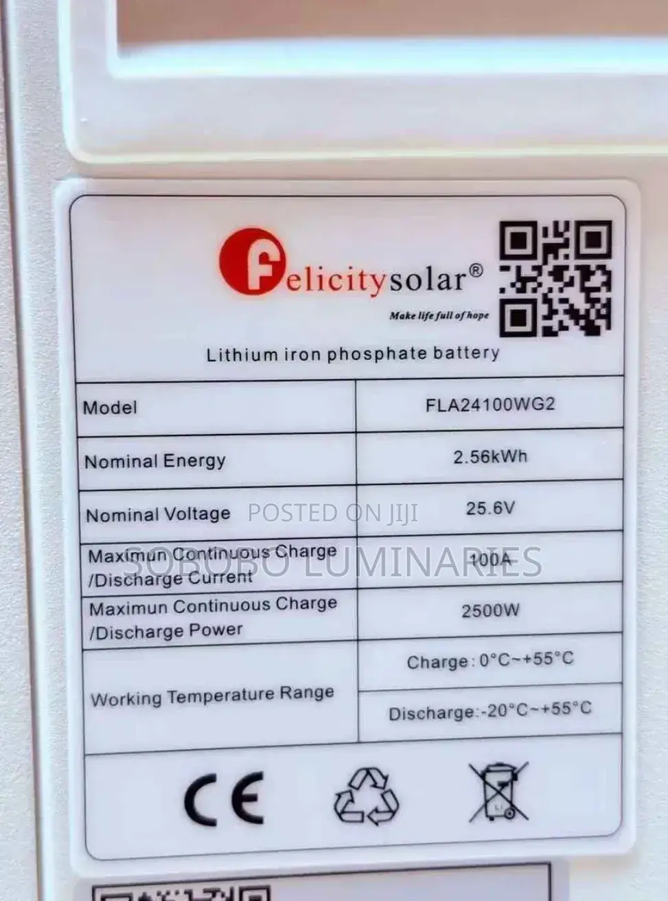 2.5kwh 24v Felicity Lithium Ion Battery