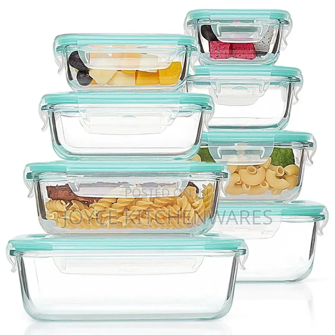 4 IN 1 Food Glass Storage Bowl - Food Fresh Presevation Storage Dish,