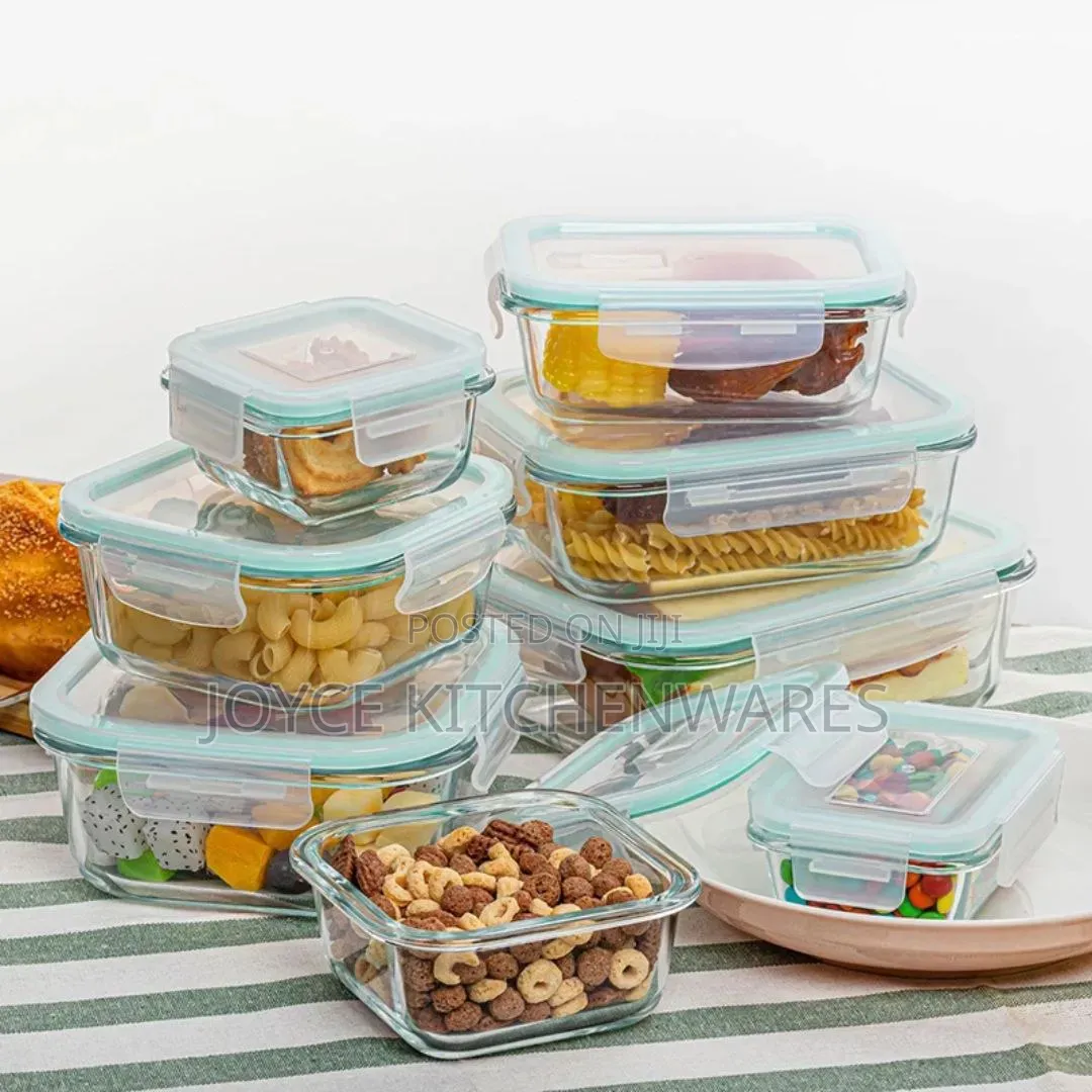 4 IN 1 Food Glass Storage Bowl - Food Fresh Presevation Storage Dish,