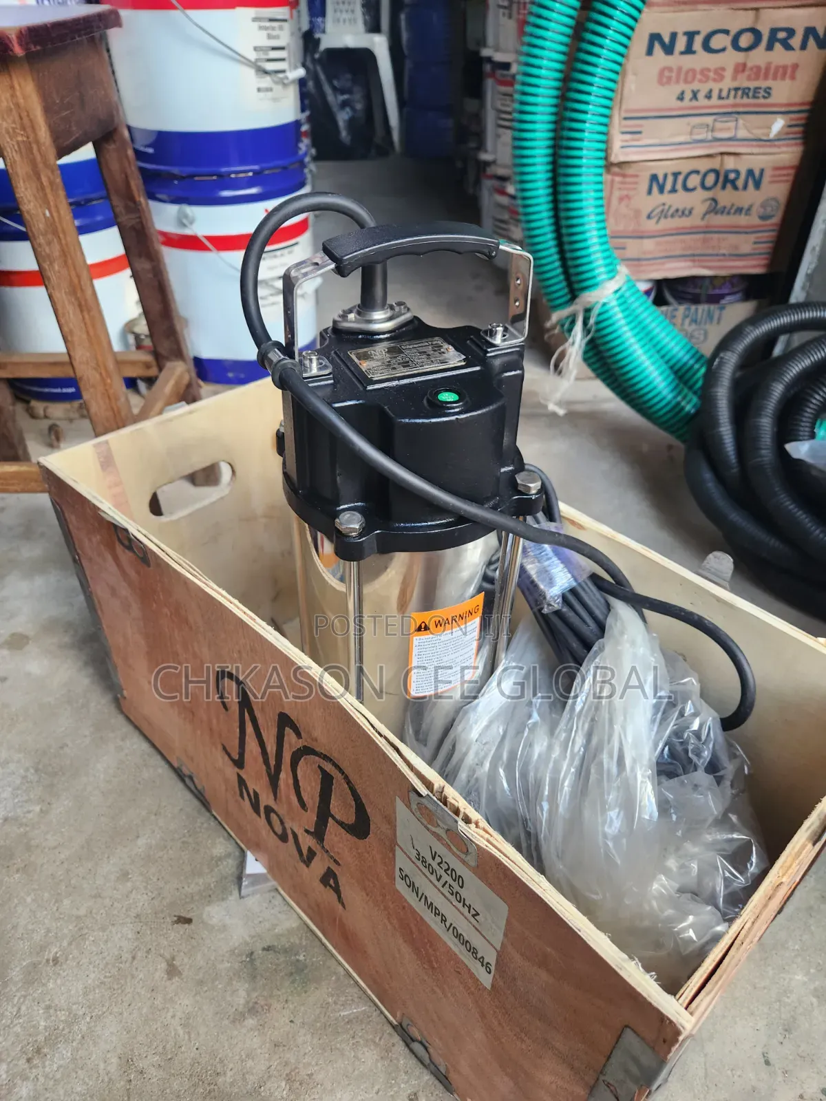 Nova 3hp/3" Submersible Sewage, Drainage, or Dirty Water Pump