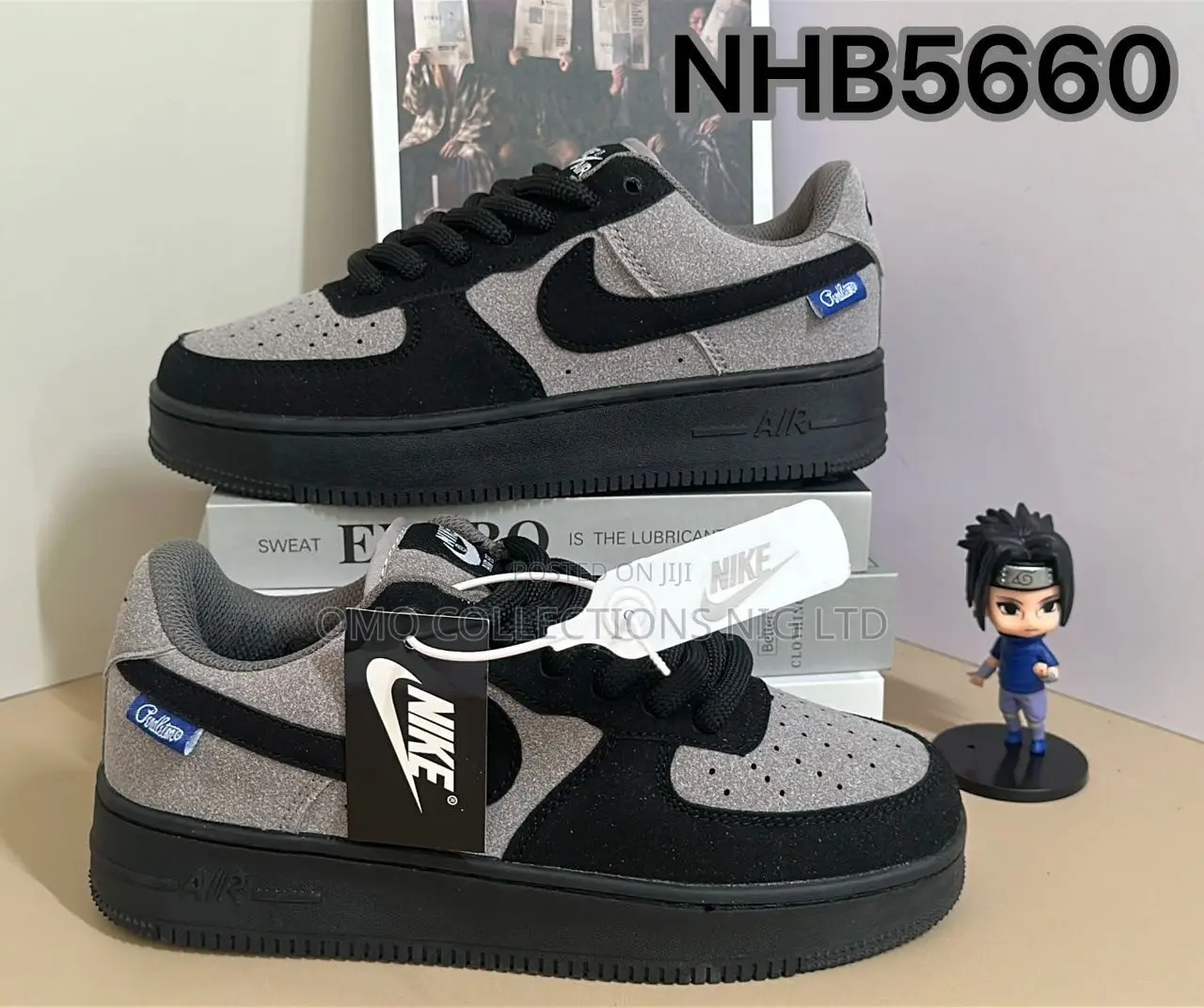 Men’s Air Jordan Black & Silver Glitter Sneakers – Fully Boxed