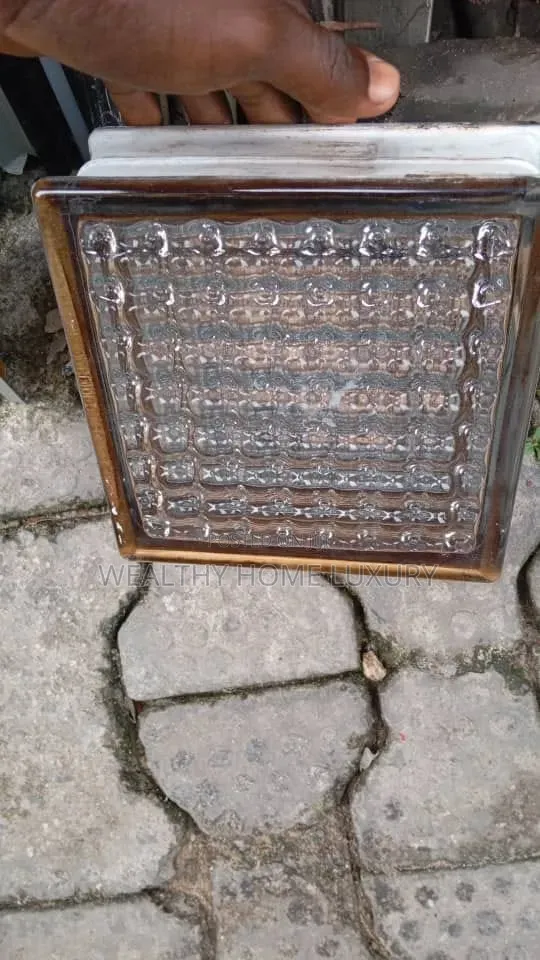 Brown Border Decorative Glass Blocks / Glass Bricks