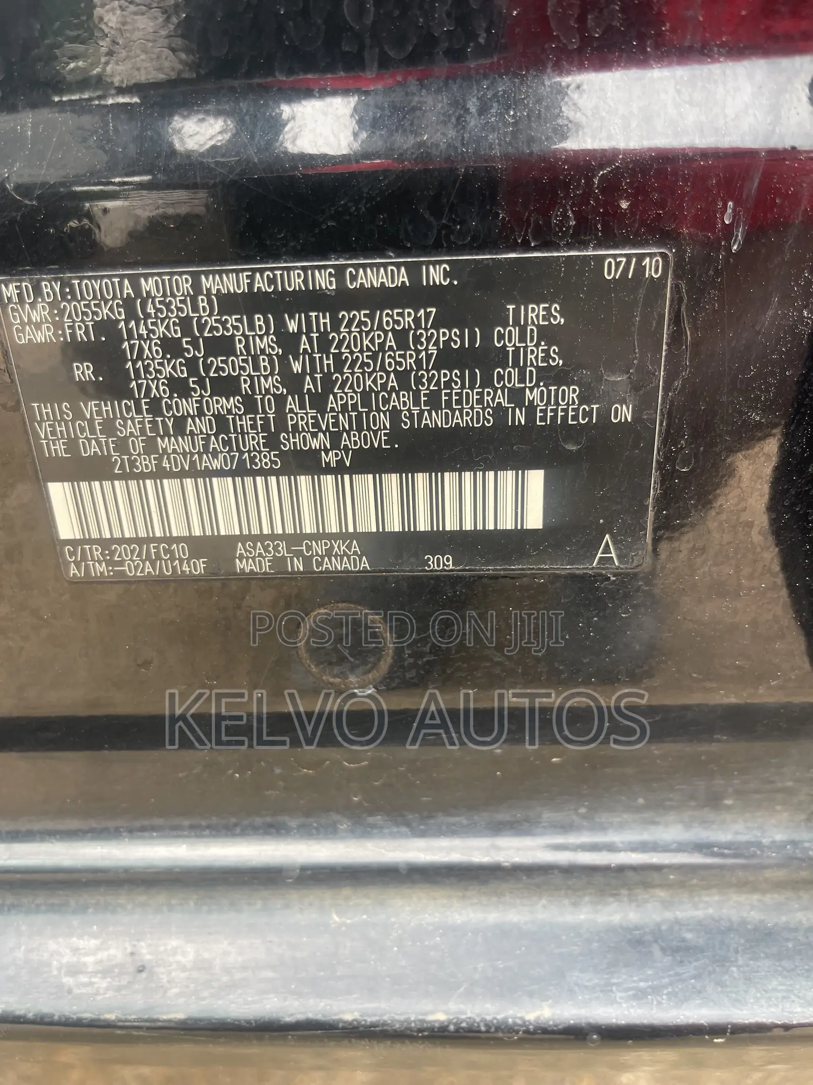 Toyota RAV4 2011 Black