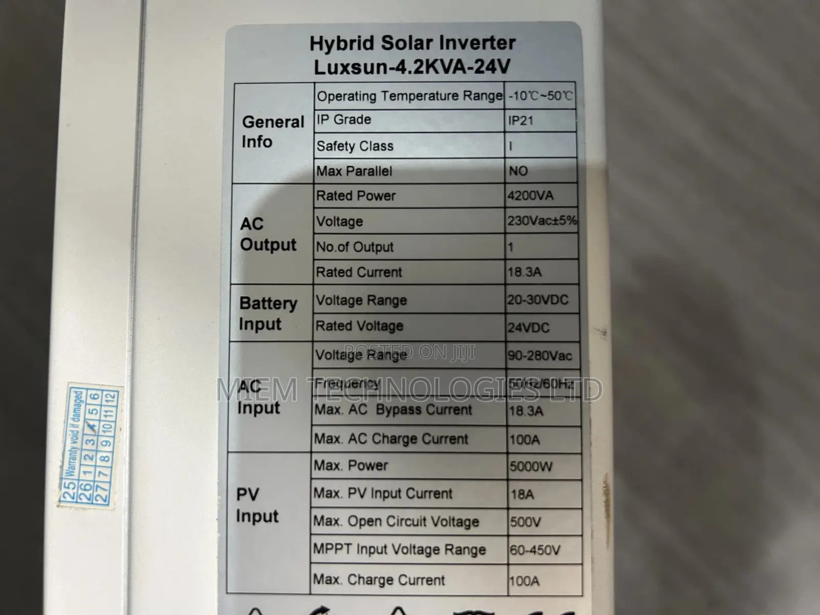 4.2kva 4200w 24v Smart Hybrid Inverter