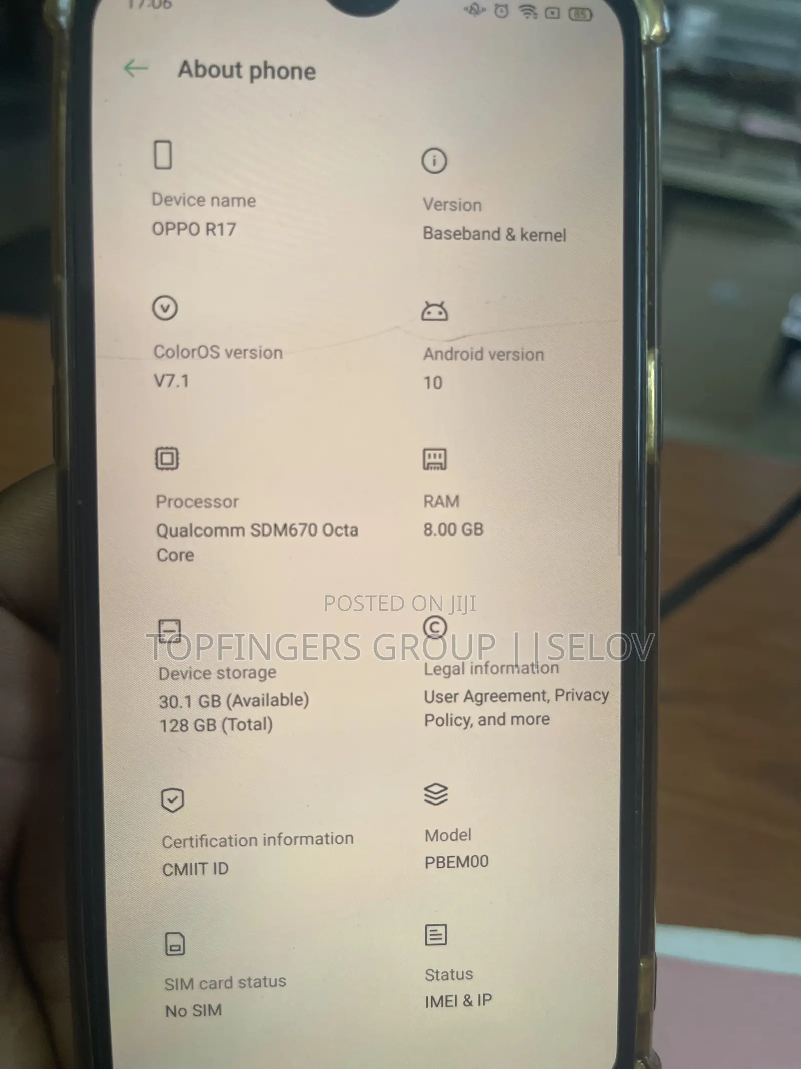 Oppo R17 128 GB Blue