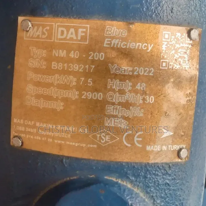 7.5kW 10HP Centrifugal Pump With Explosion-Proof Flameproof Motor