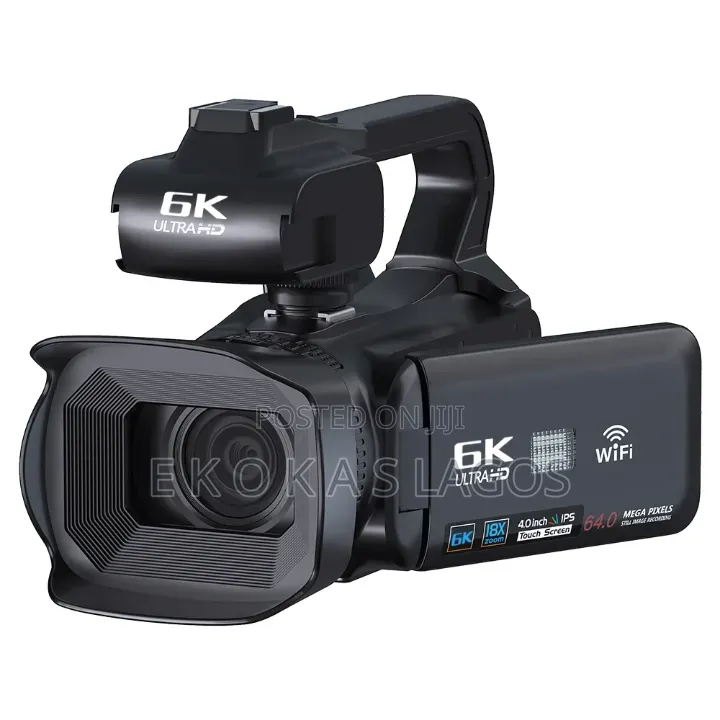 6k Ultra HD 64mp Touchscreen Video Camcorder Camera 18X Digital Zoom