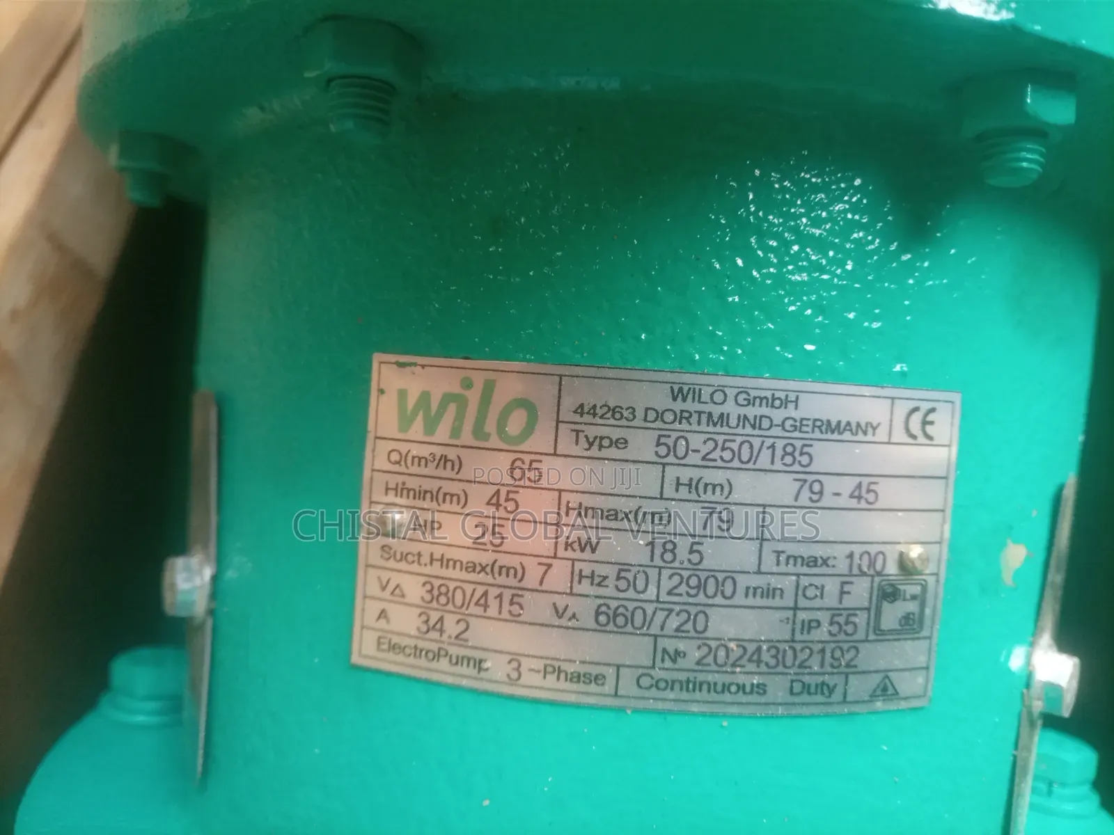 Wilo 18.5kW (25HP) Industrial Centrifugal Pump (79m Head)