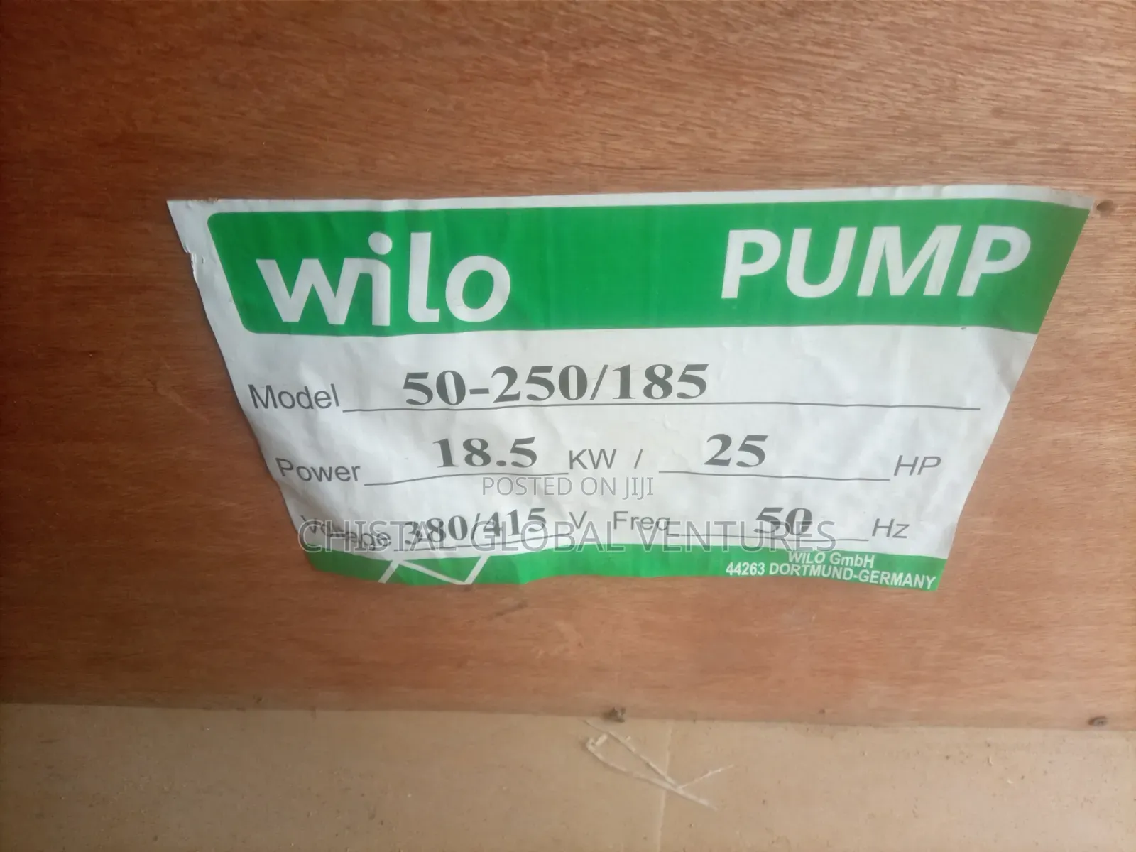 Wilo 18.5kW (25HP) Industrial Centrifugal Pump (79m Head)