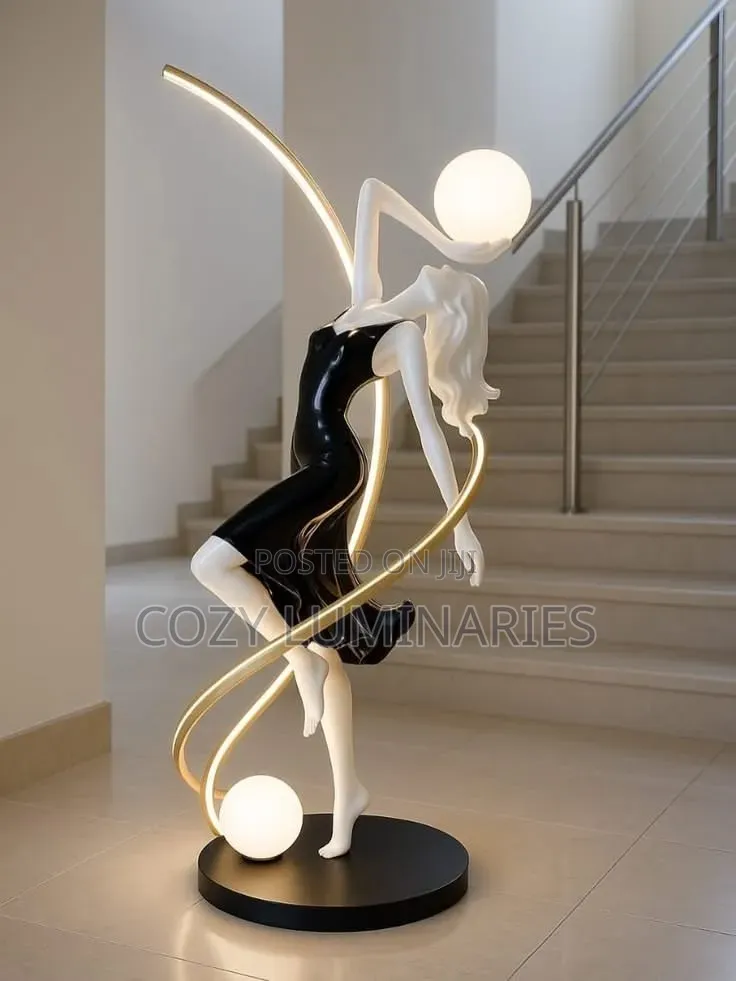 Luxury Dancer Sculpture Floor Lamp | Statue LED Art Light