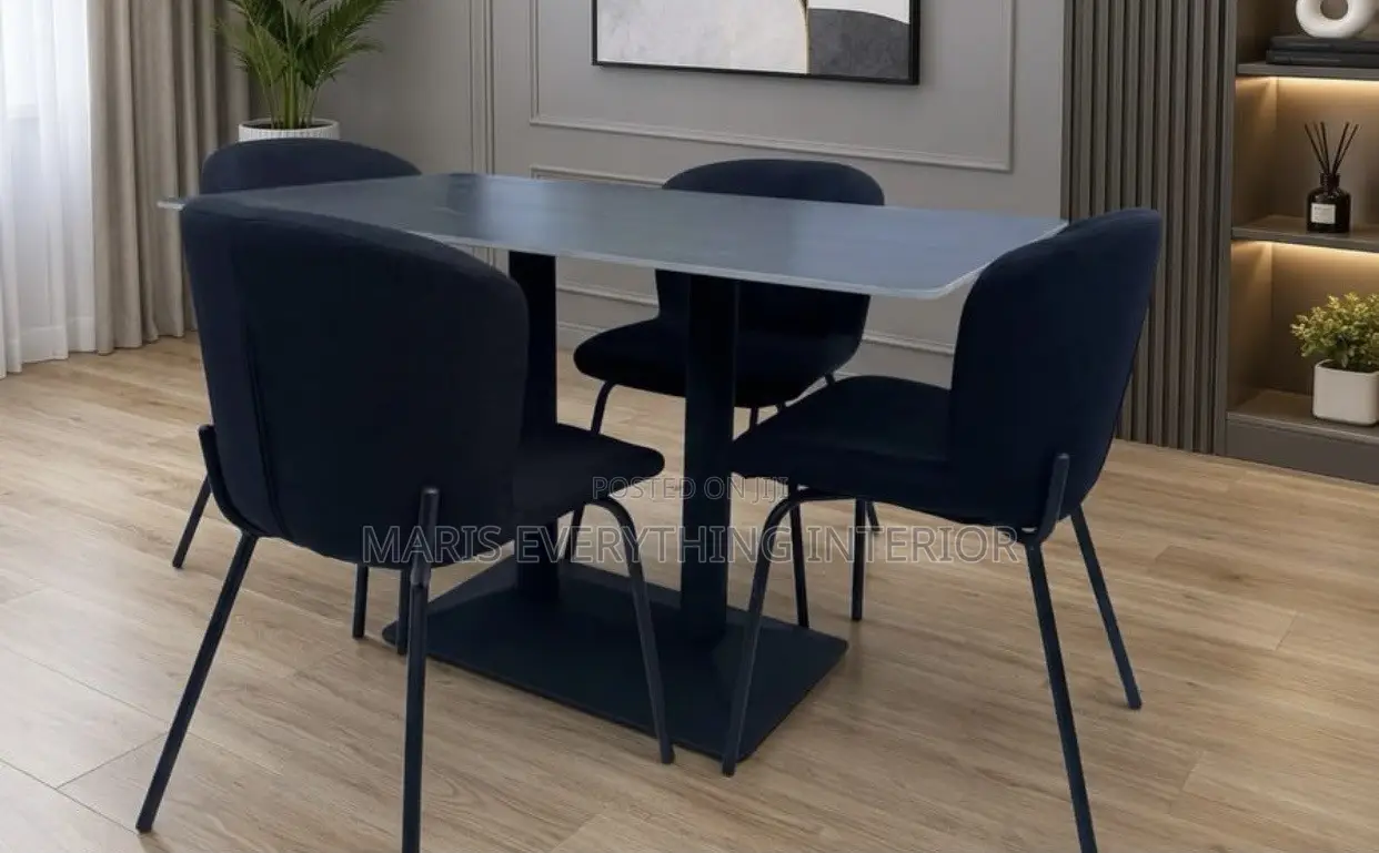Luxury 4-Seater Marble Dining Set - FREE Delivery & Installation