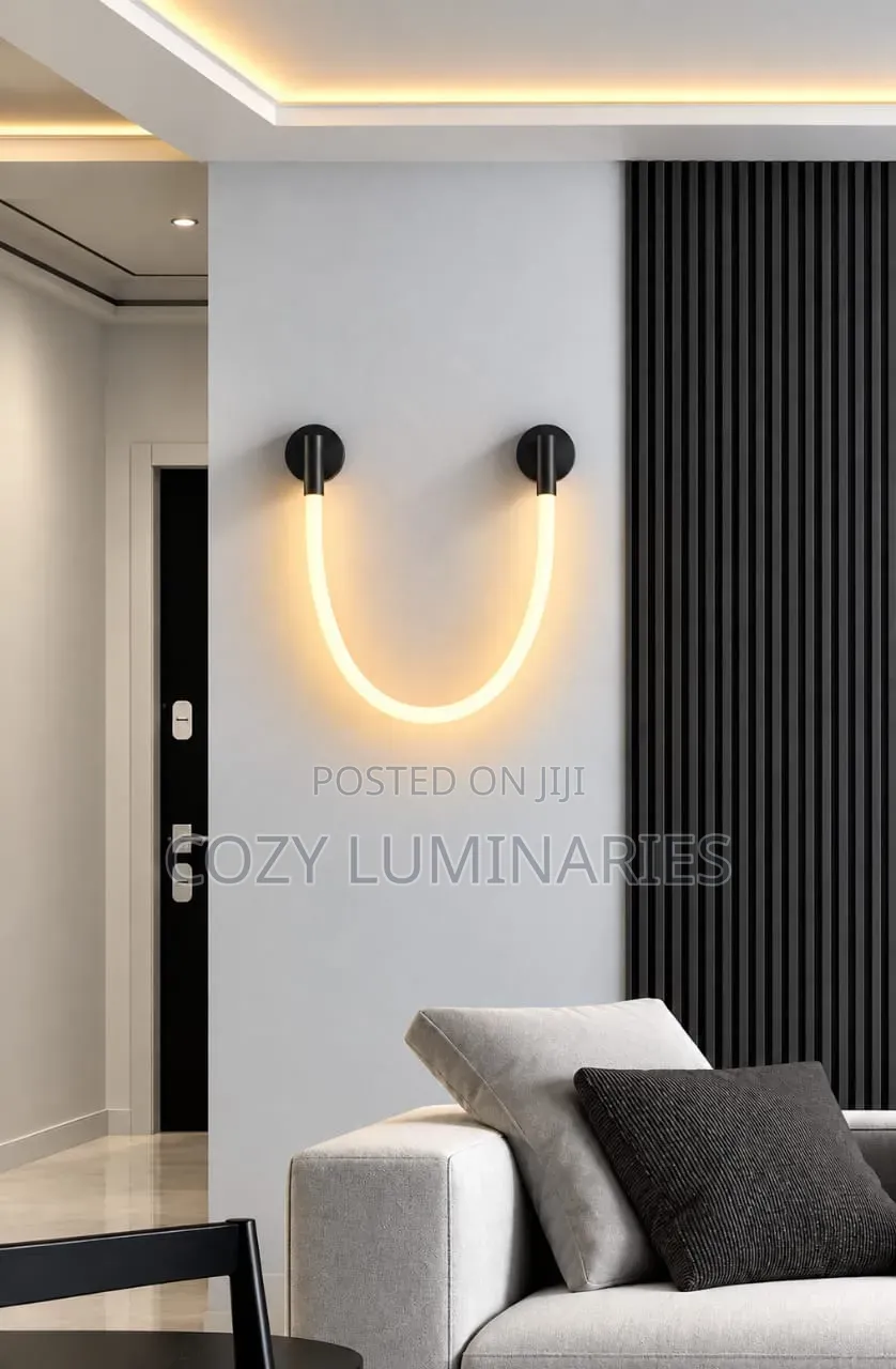Flexible LED Rope Wall Light | Bendable Tube Sconce, Black