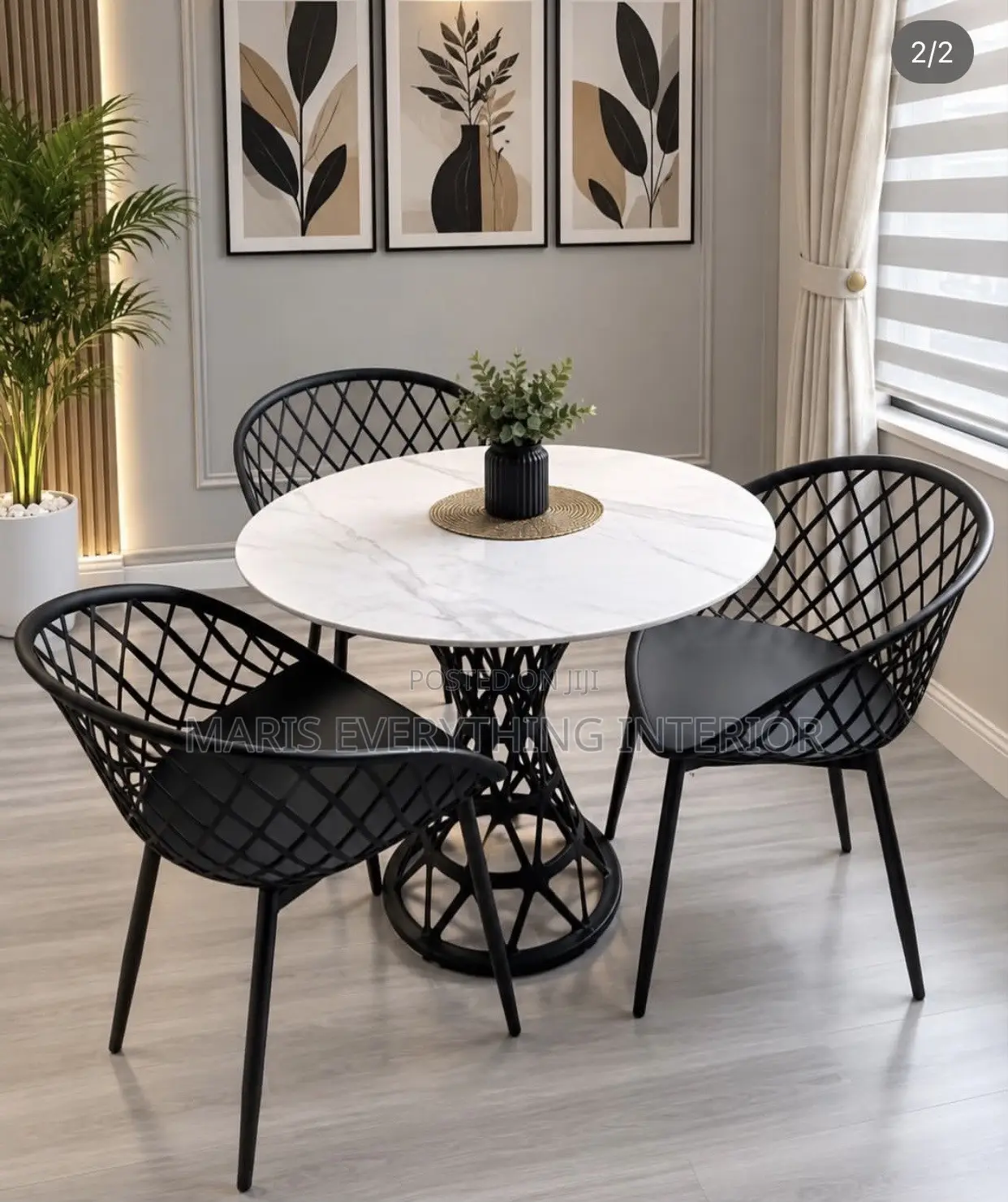LUXURY 3-Seater Marble Dining Set ( FREE DELIVERY AND INSTALLATION)