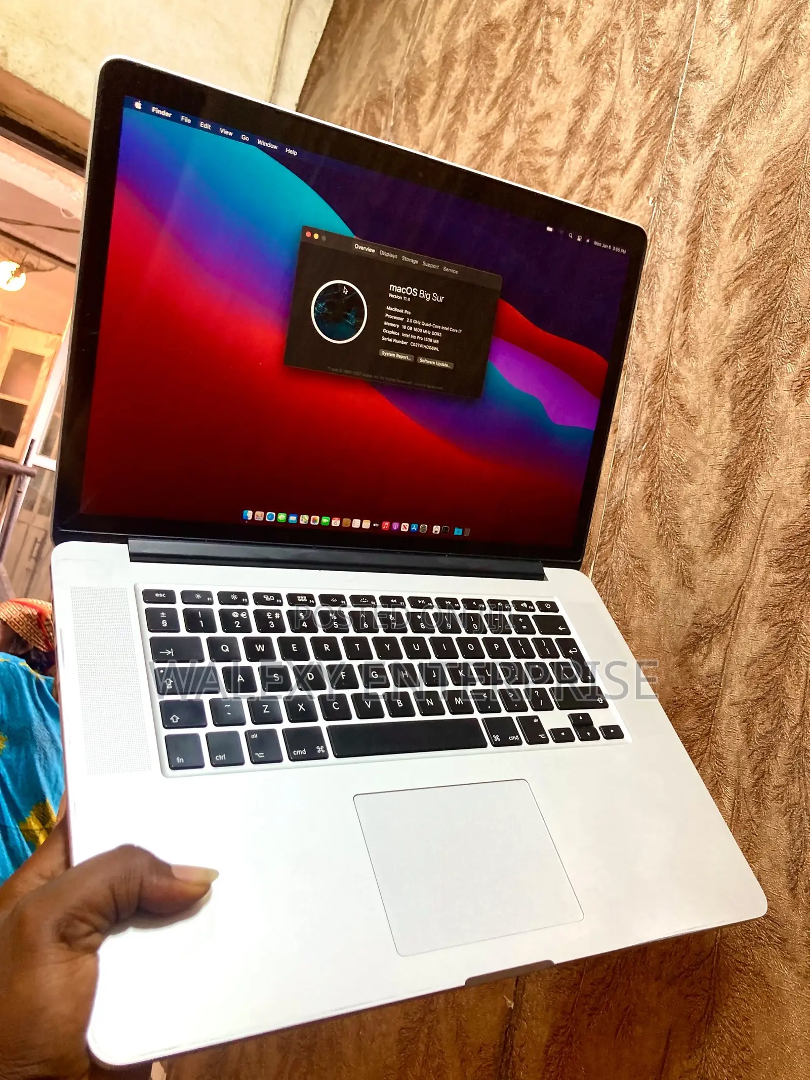 Laptop Apple MacBook Pro 2015 16GB Intel Core i7 SSD 512GB