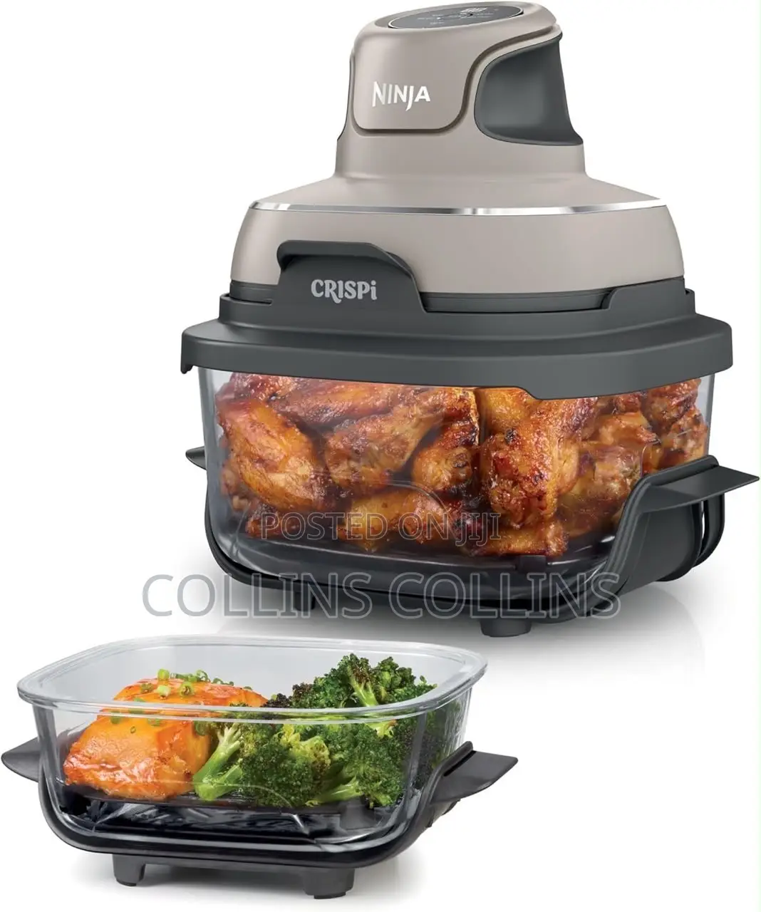Ninja CRISPi 3.8L 4-in-1 Glass Air Fryer, Stone FN101UKST