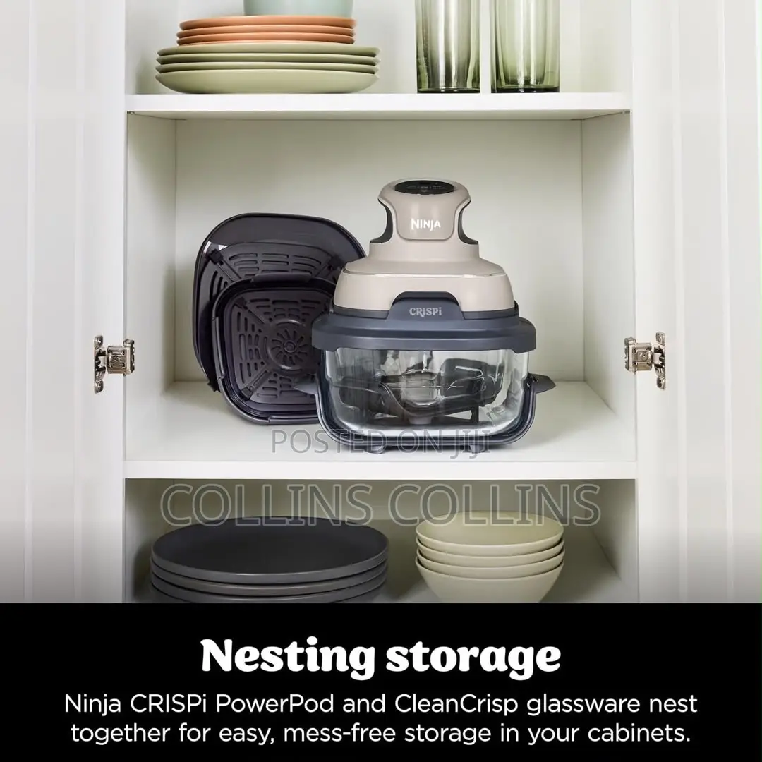 Ninja CRISPi 3.8L 4-in-1 Glass Air Fryer, Stone FN101UKST