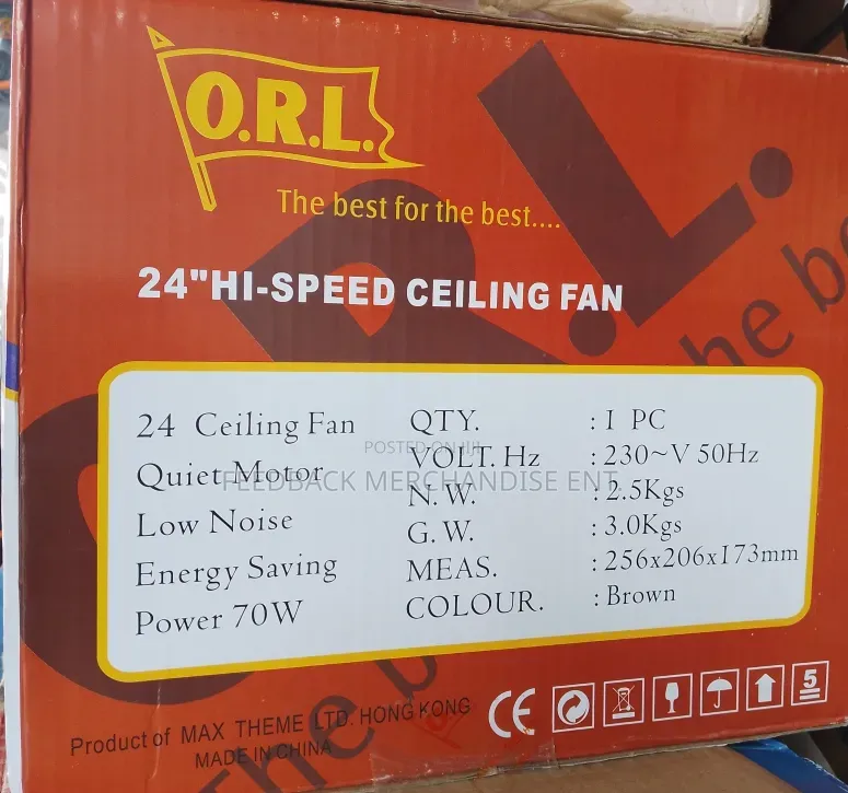 ORL Ceiling Fan, "24" Inches