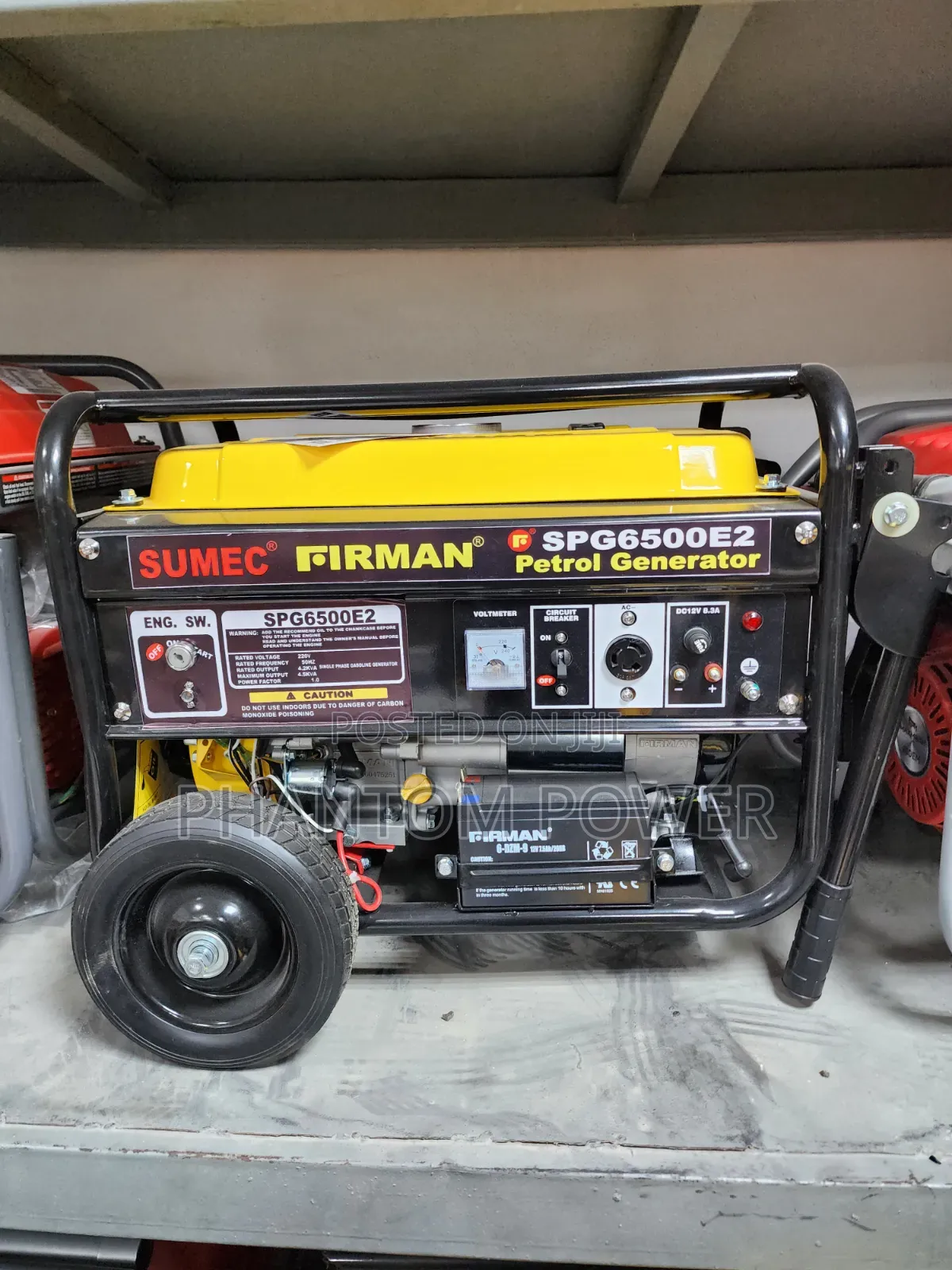 SPG6500E2 Sumec Firman 4.5kva Petrol Generator [Black & Yellow Design]