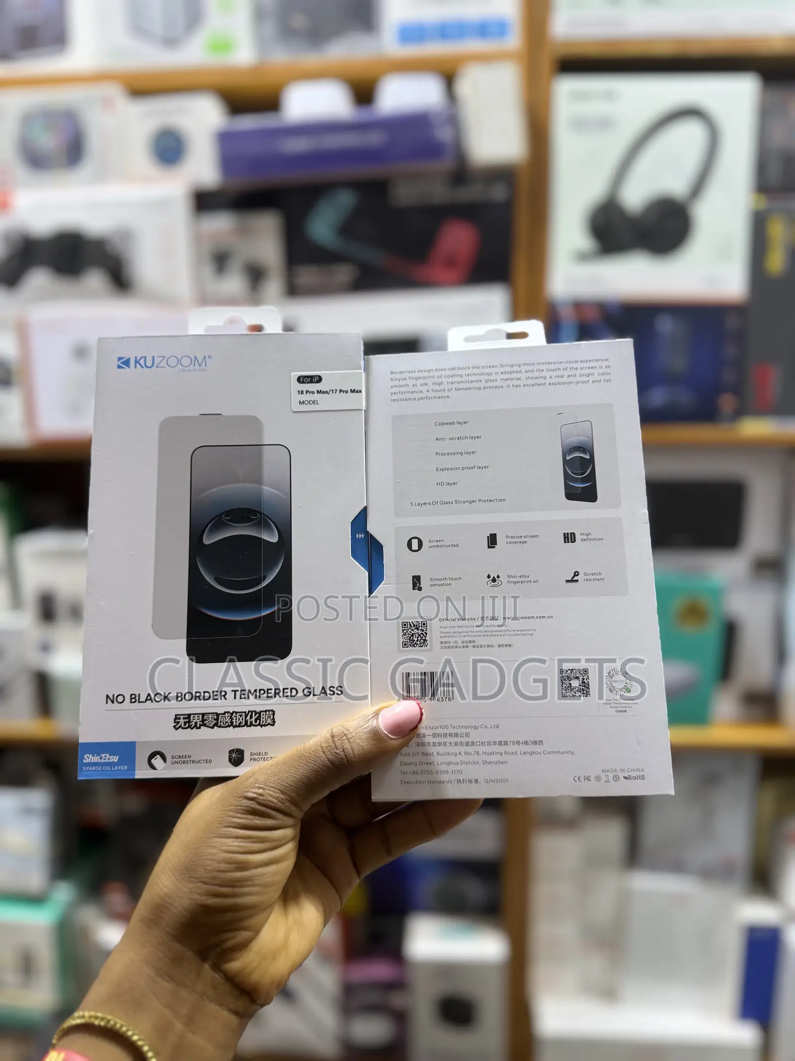 Kuzoom Borderless Clear Screen Protector for iPhone 18 Pro Max /18 Pro