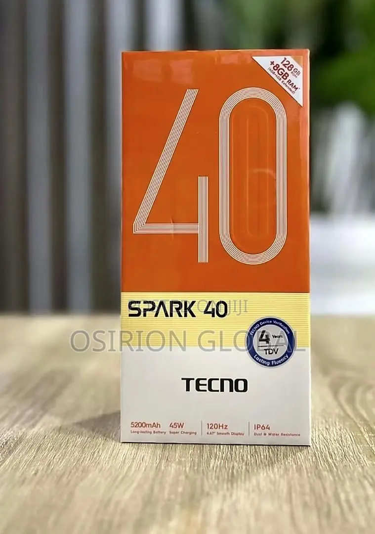 New Tecno Spark 40 128 GB Black