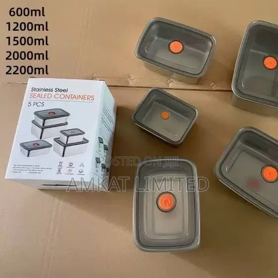 Stainless Steel Sealed Containers (5in1)