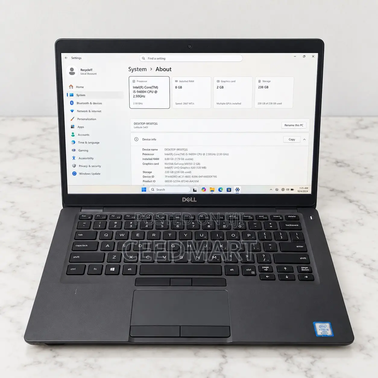 Laptop Dell Latitude 5401 8GB Intel Core i5 SSD 256GB