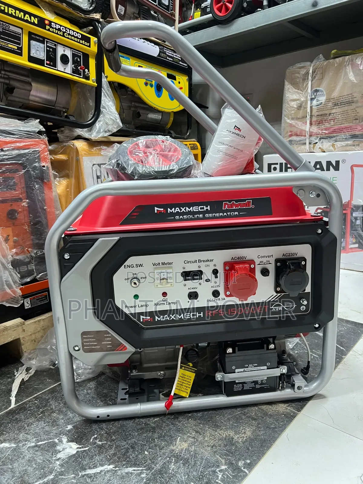 This Is Maxmech 12kva RFS15000ET Three Phase Copper Petrol Generator