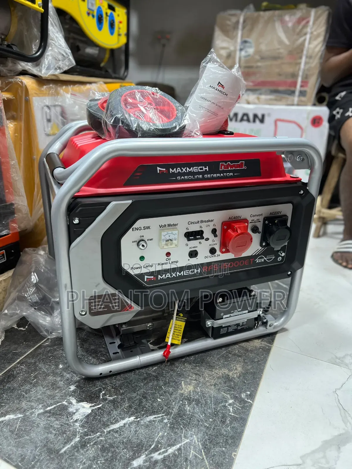 This Is Maxmech 12kva RFS15000ET Three Phase Copper Petrol Generator