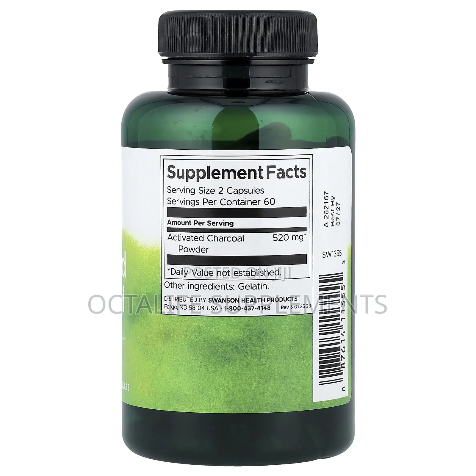 Swanson Vitamins, Activated Charcoal, 260 Mg, 120 Capsules