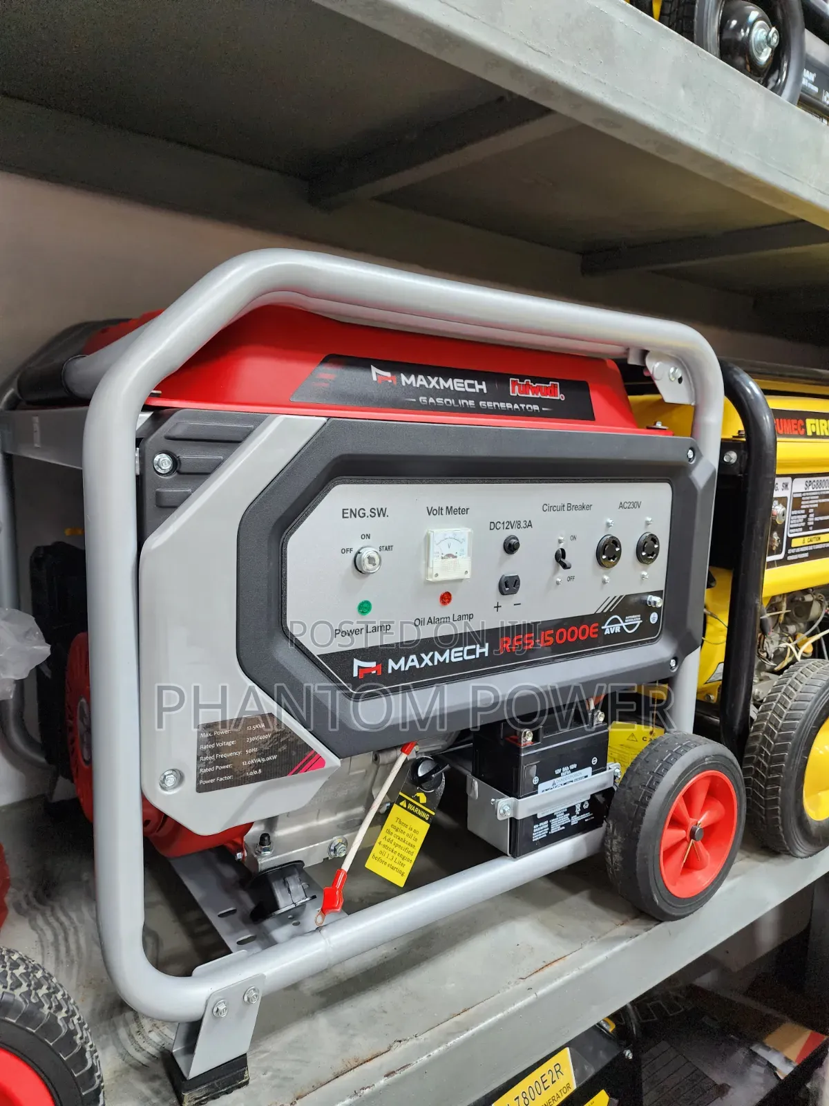 New Model Maxmech RFS15000E 12.5kva Petrol Generator [Can Power 3 ACs]