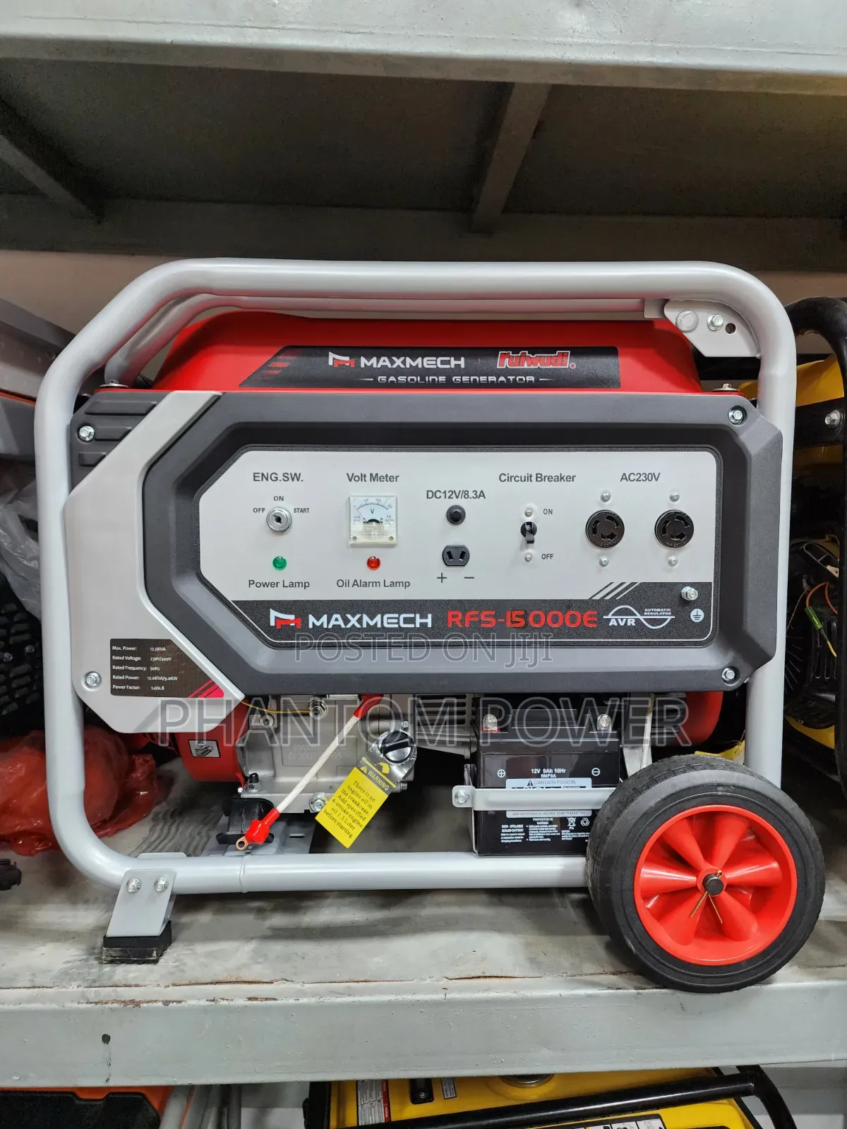 The 12/12.5kva Maxmech RFS15000E Powerful 100% Copper Petrol Generator
