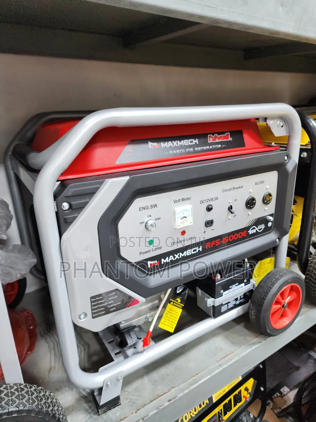 The 12/12.5kva Maxmech RFS15000E Powerful 100% Copper Petrol Generator