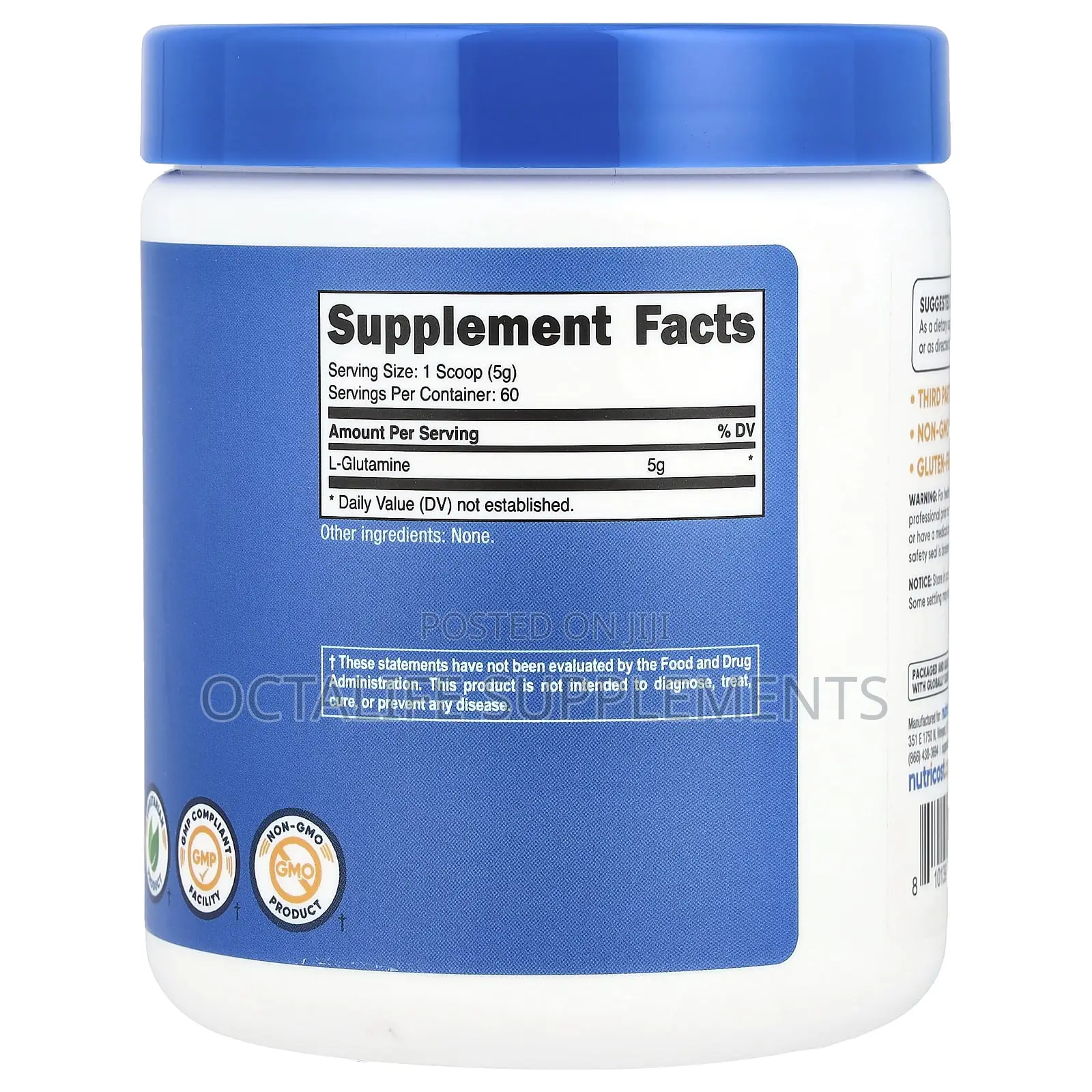 Nutricost, L-Glutamine, Unflavored, 10.7 Oz (300 G)
