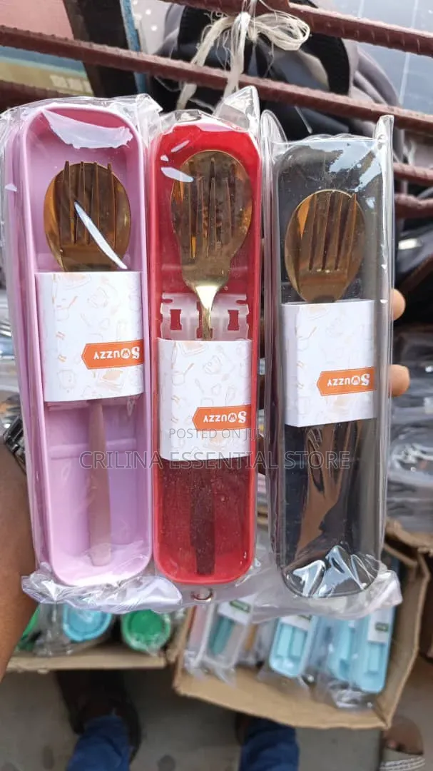 Golden Stainless Steel Cutlery Set "Spoon and Fork" (Bulk Sales Only)