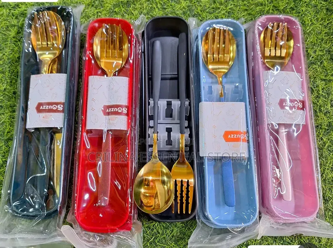 Golden Stainless Steel Cutlery Set "Spoon and Fork" (Bulk Sales Only)