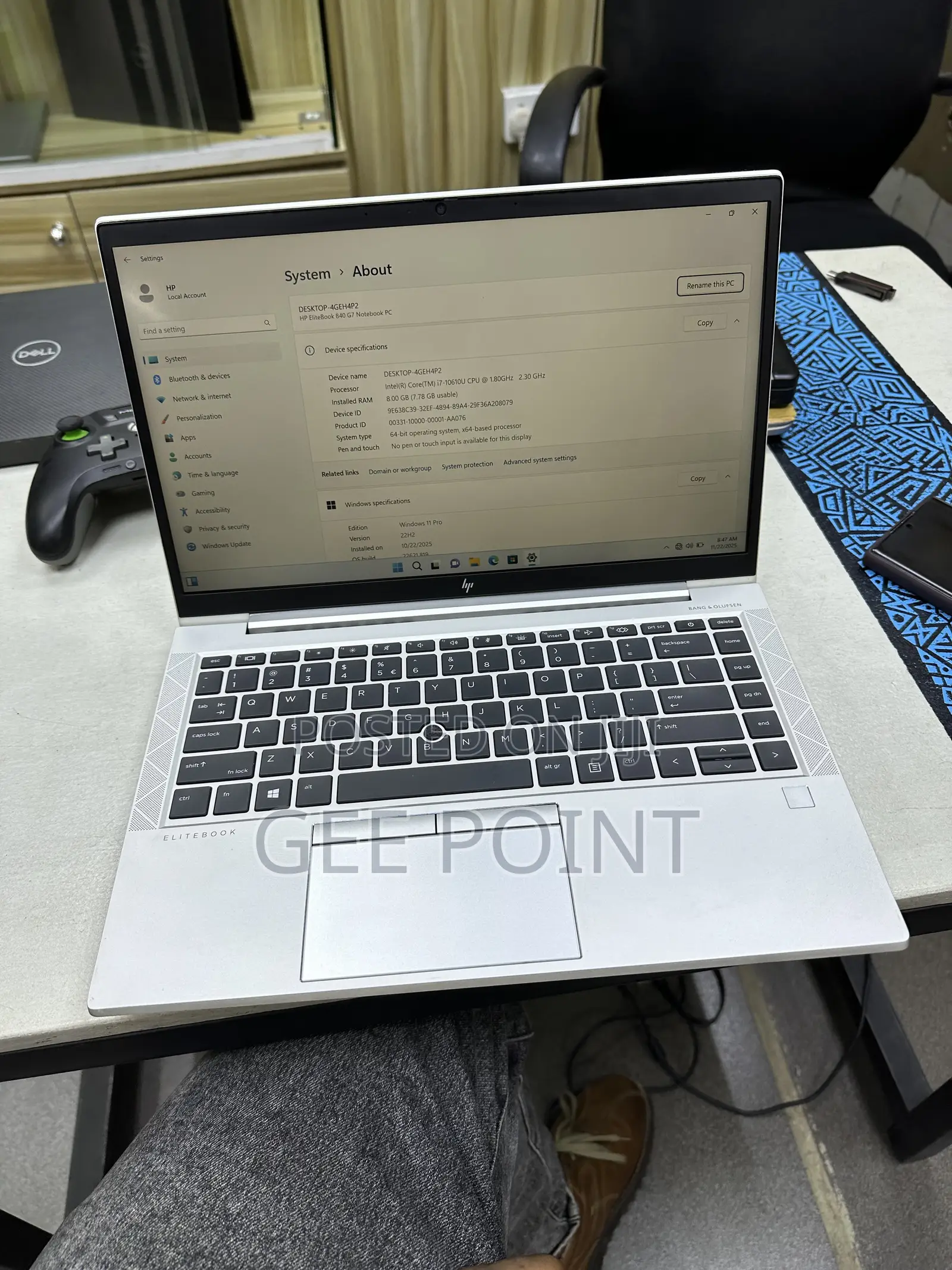 Laptop HP EliteBook 840 G7 16GB Intel Core i7 SSD 256GB