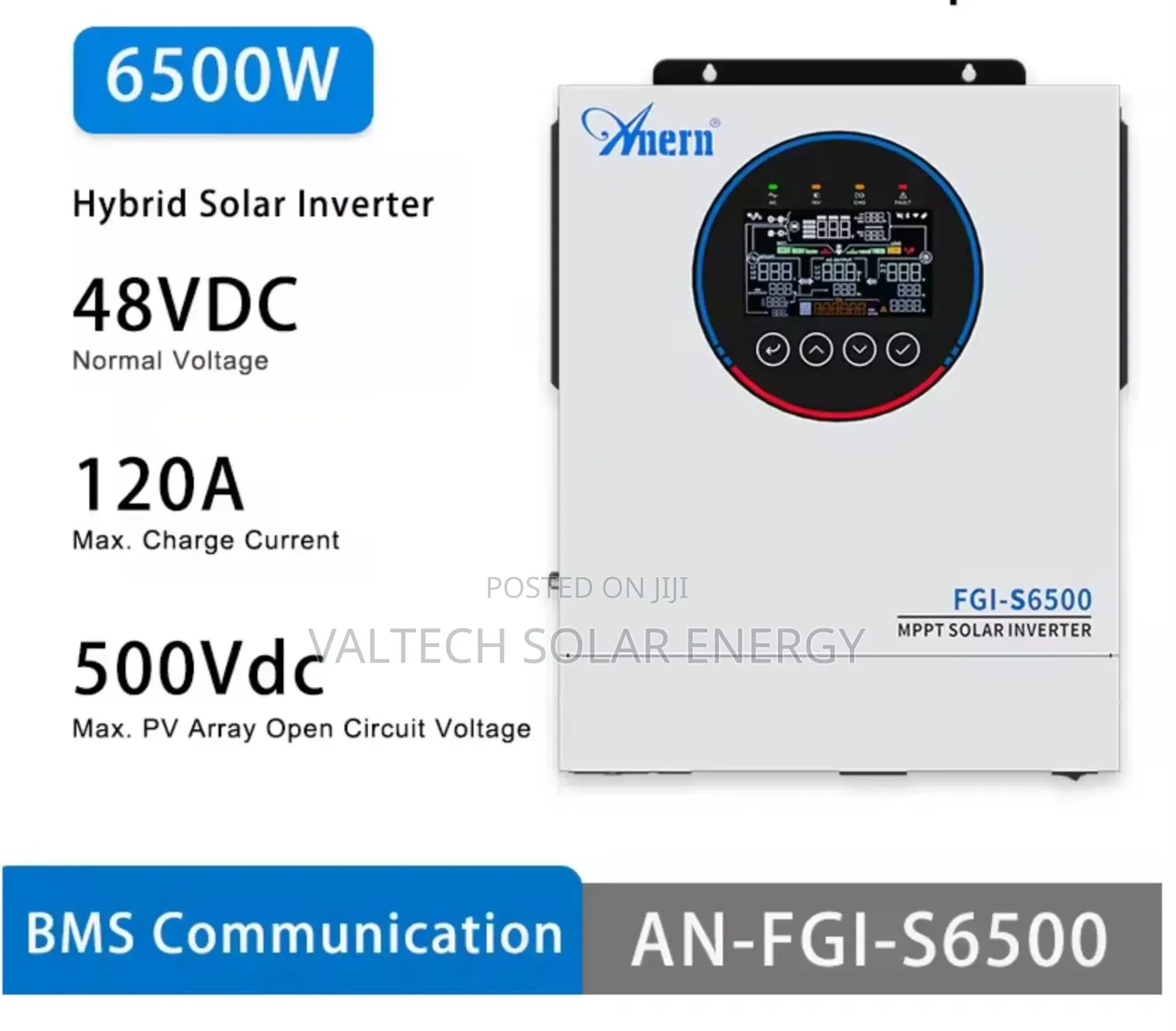 Anern an-Fgi-S6500 48v 6500w Hybrid Solar Inverter With 9000w MPPT