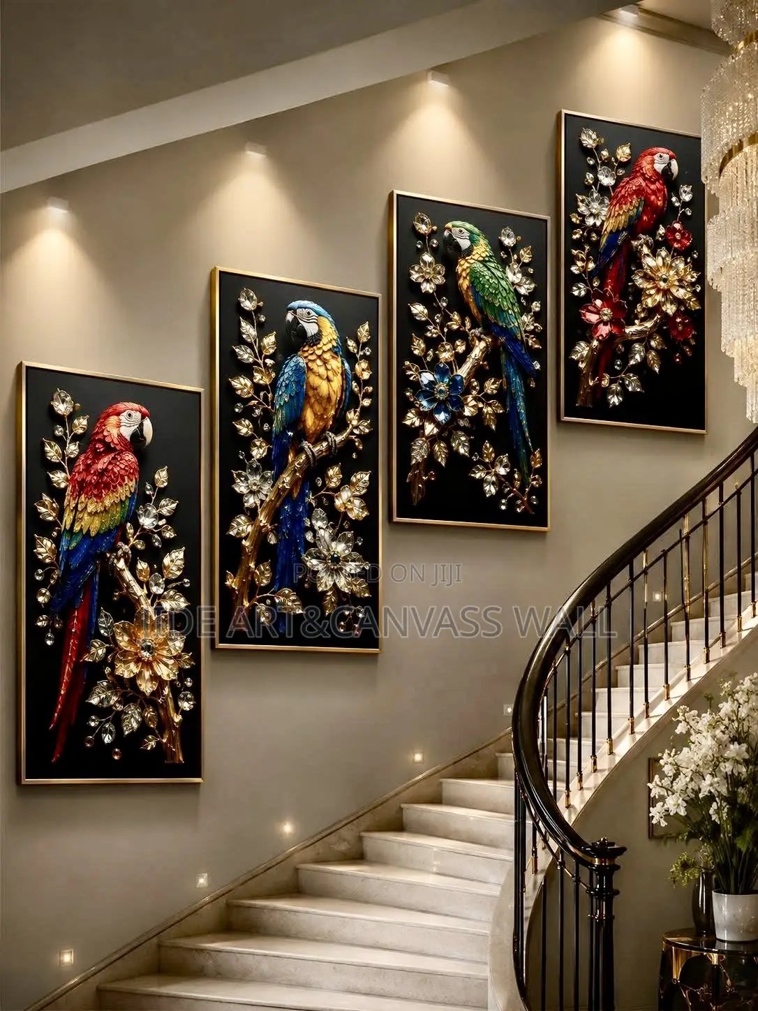 Split 4 Panels Acrylic Modern Wall Artwork Print
