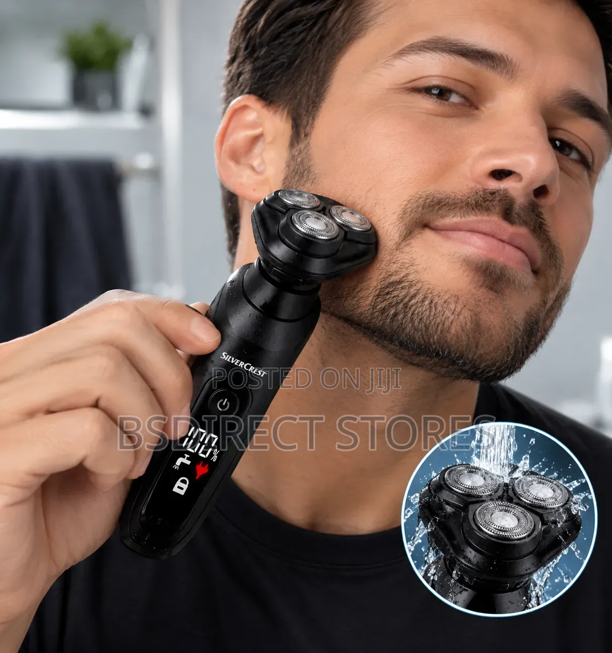 Silvercrest Cordless LED Display Rotary Shaver for Wet or Dry Shaving