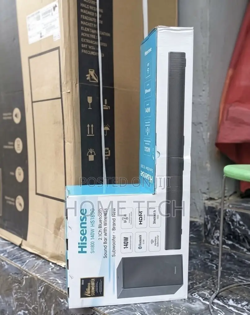 Hisense HS1800 140W Wireless Subwoofer Soundbar With Remote Control