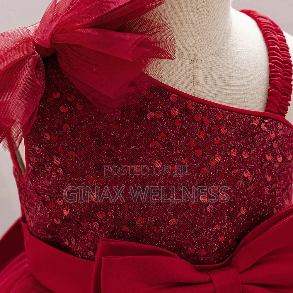 Baby Girls Party Dress With Sparkling Sequin and Bow (6-12 Months)