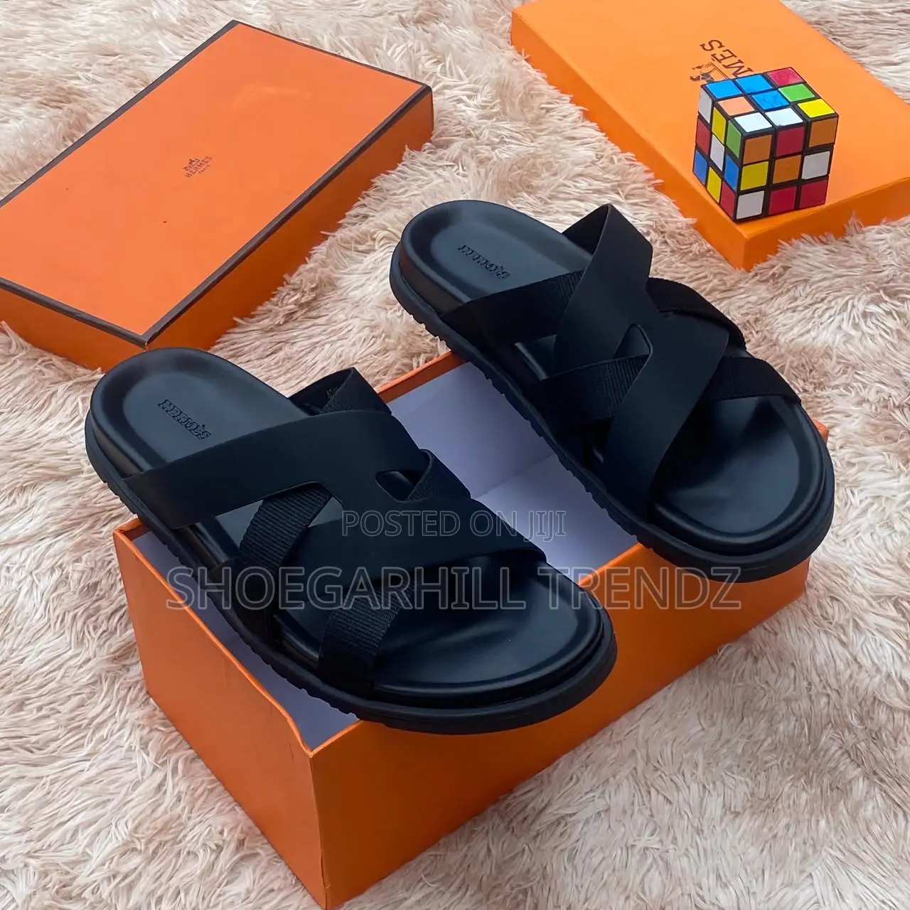 Men Shoes H Cross Palm Slippers