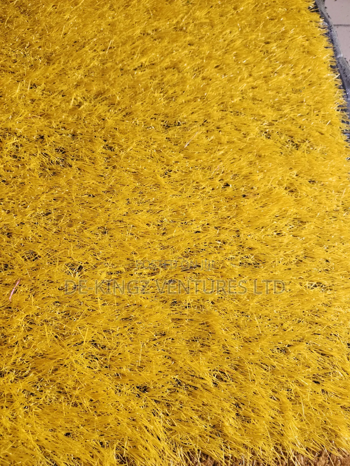 Yellow 30mm Synthetic Artificial Grass Carpet Rug