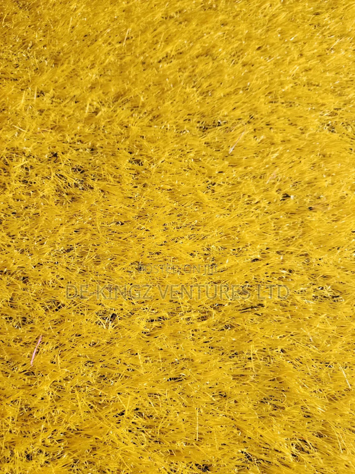 Yellow 30mm Synthetic Artificial Grass Carpet Rug