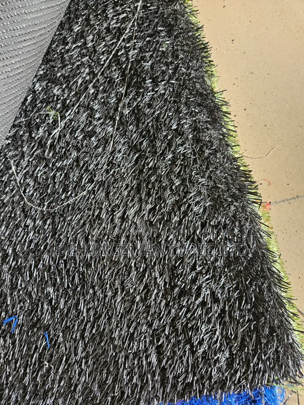 Black 30mm Synthetic Grass Rug Carpet Astroturf