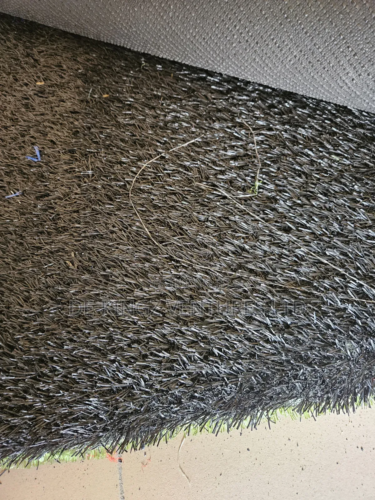 Black 30mm Synthetic Grass Rug Carpet Astroturf