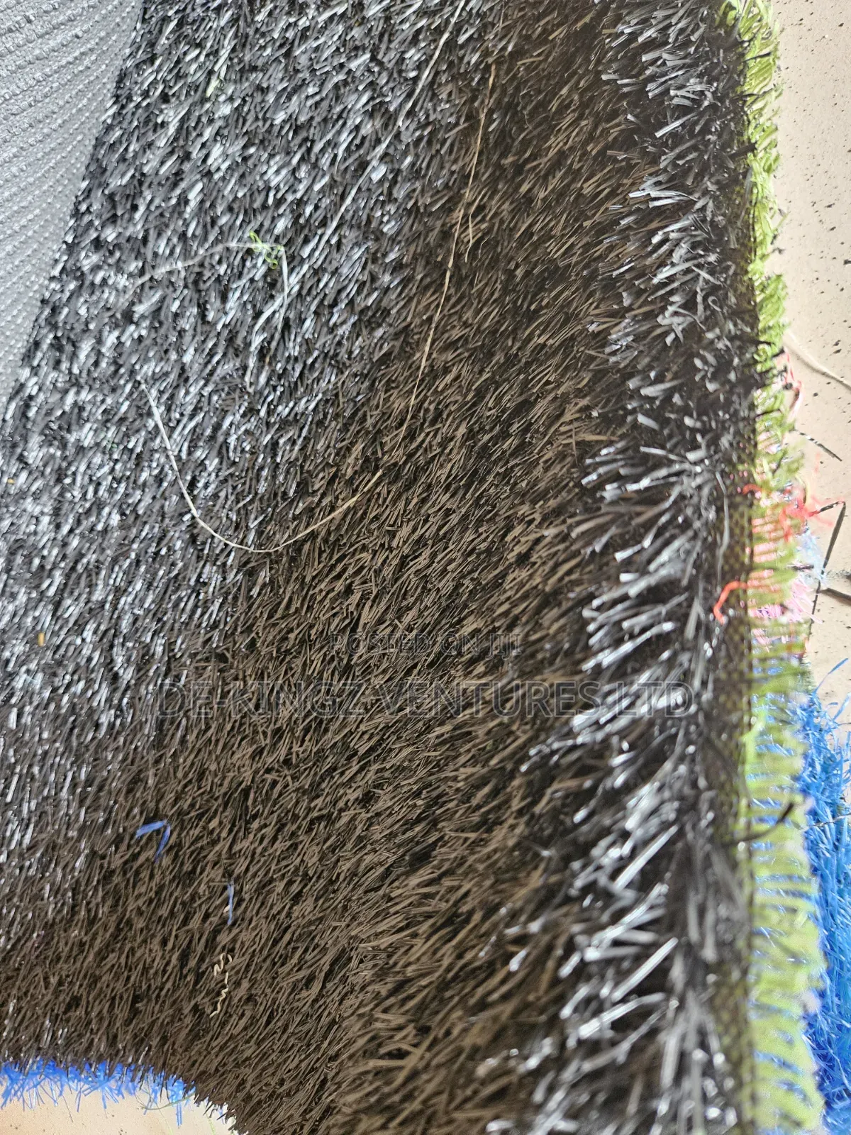 Black 30mm Synthetic Grass Rug Carpet Astroturf